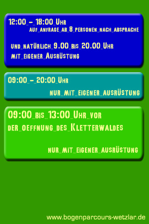 ffnungszeiten im Kletterwald