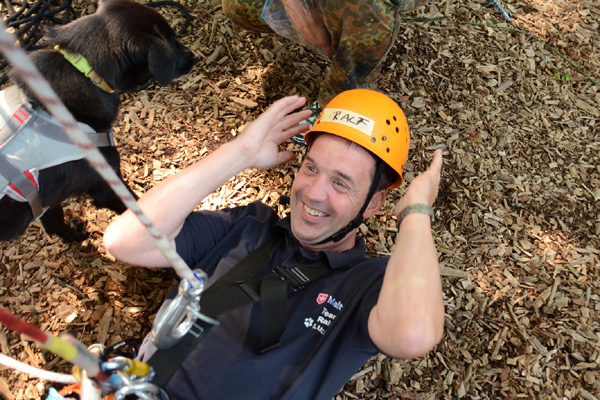 das hunde abseil event im kletterwald wetzlar