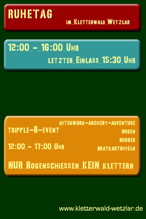 ffnungszeiten Kletterwald Wetzlar
